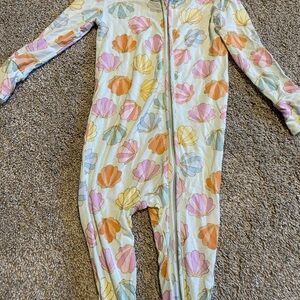 Posh Peanut Seashell Pattern Kids Footie